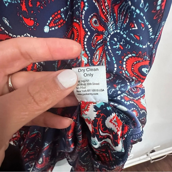 PARKER Paisley Halter Fit And Flare Dress Multi color size Small 100% Silk - Picture 12 of 14